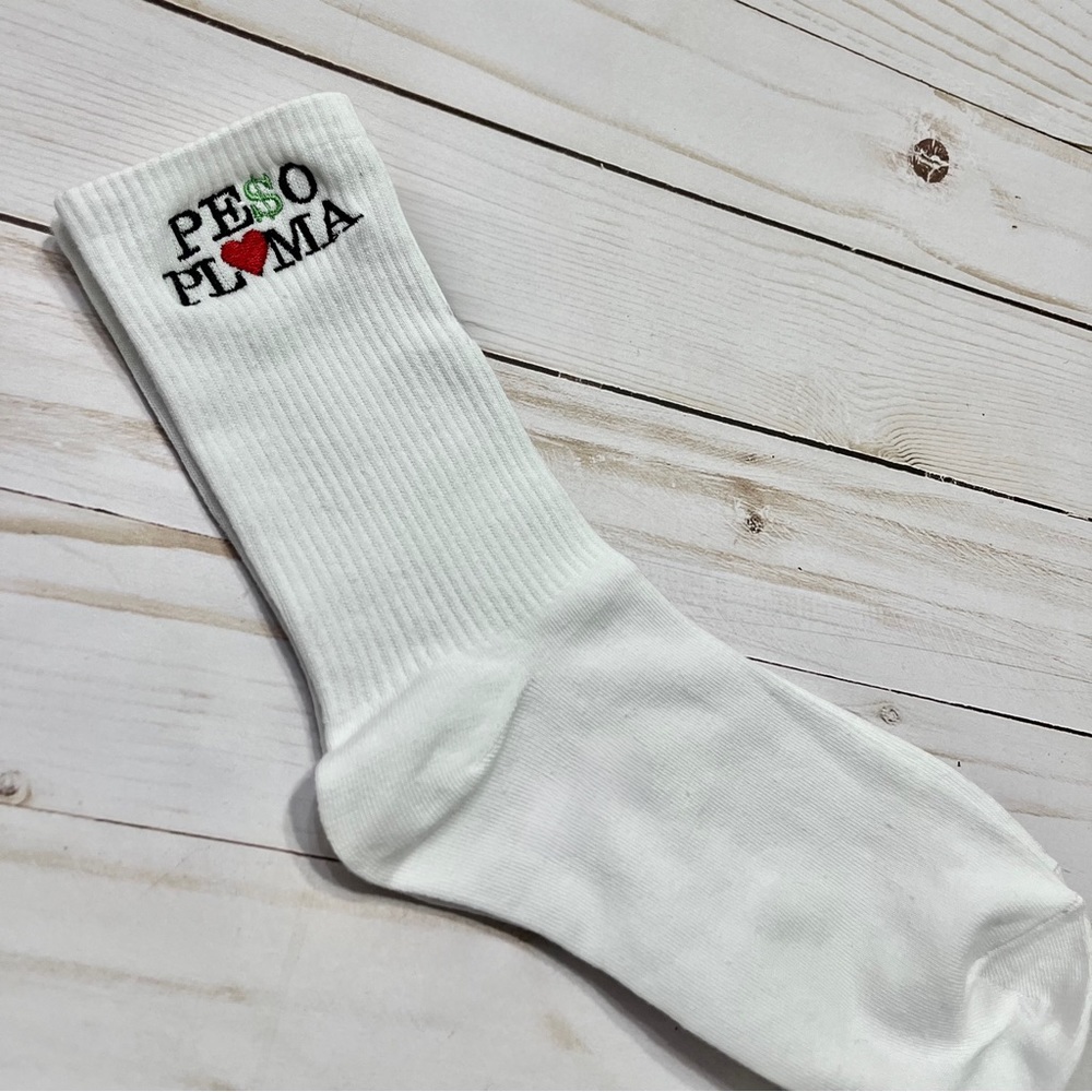 Peso Pluma Socks, Peso Pluma Accessories, Embroidered socks